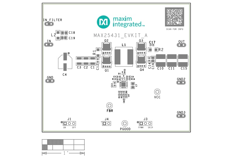 Mechanical Drawing - Analog Devices Inc. MAX25431EVKIT Evaluation Kit